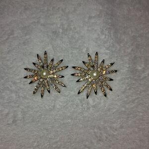 Vintage EMMONS Starburst Clip On Earrings